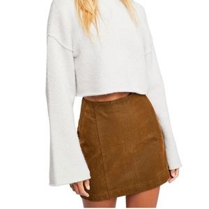 NWOT Free People Leather Mini Skirt